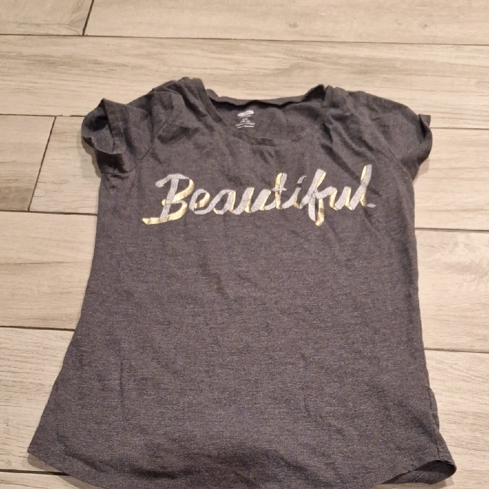 🍁Old Navy Beautiful Girls Dark Gray Tee🐠